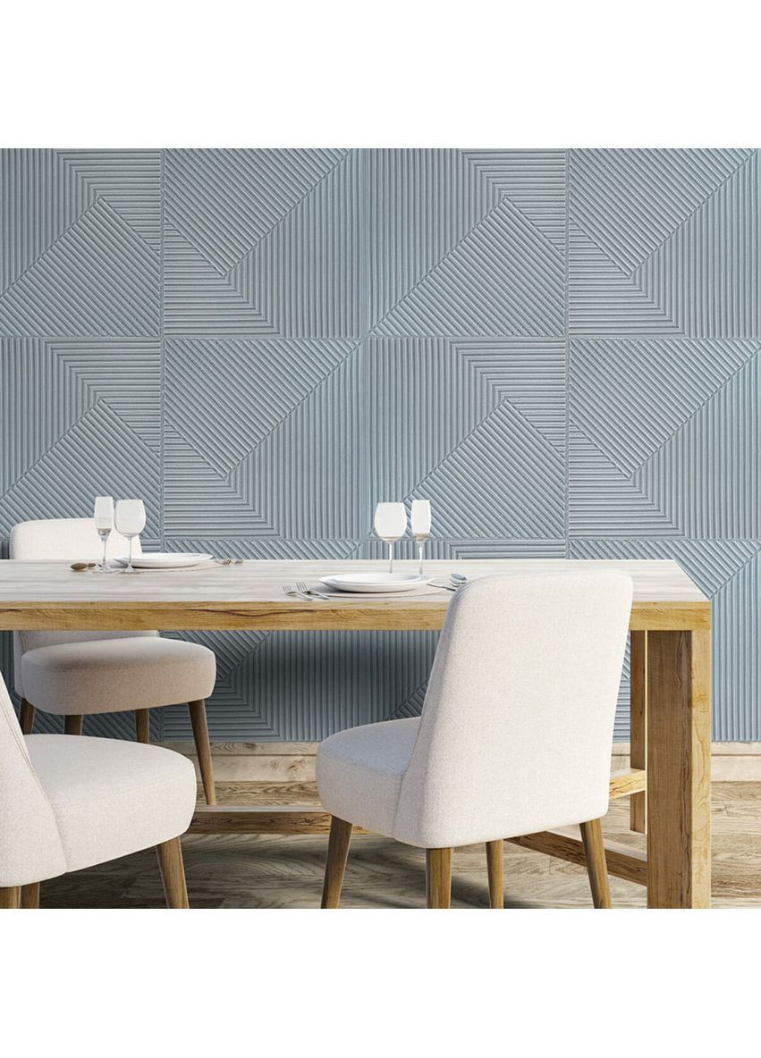 Самоклеюча декоративна 3D панель 500х500х5мм Бамбук Колір Сірий Sticker Wall (368833398)