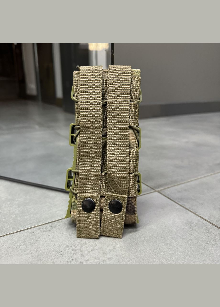 Подсумок под магазин АК/М16 каркасный открытого типа с Молли, Мультикам,, Cordura, подсумок под рожок WinTac (362602508)