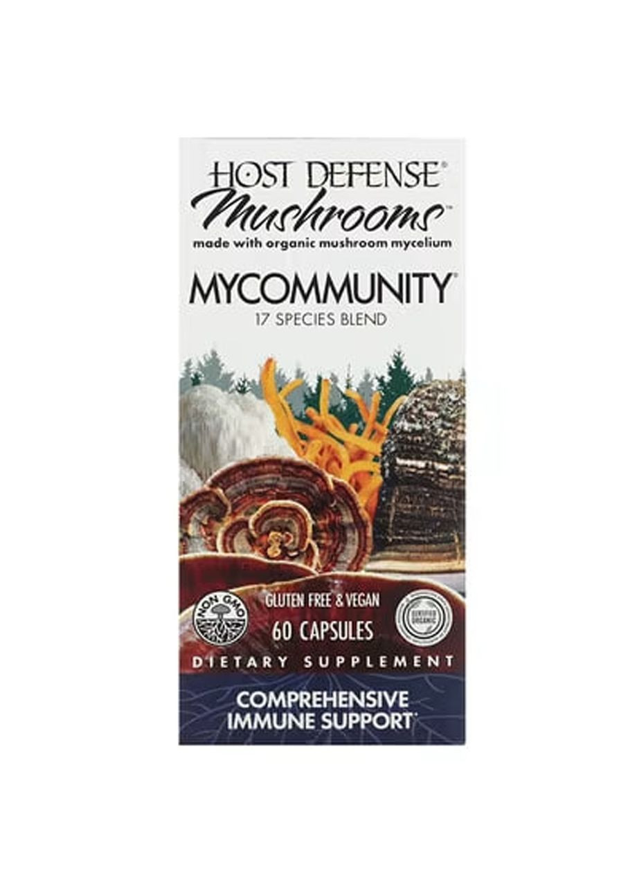Защита иммунитета Host Defense MyCommunity 60 вег капс Fungi Perfecti (361081122)