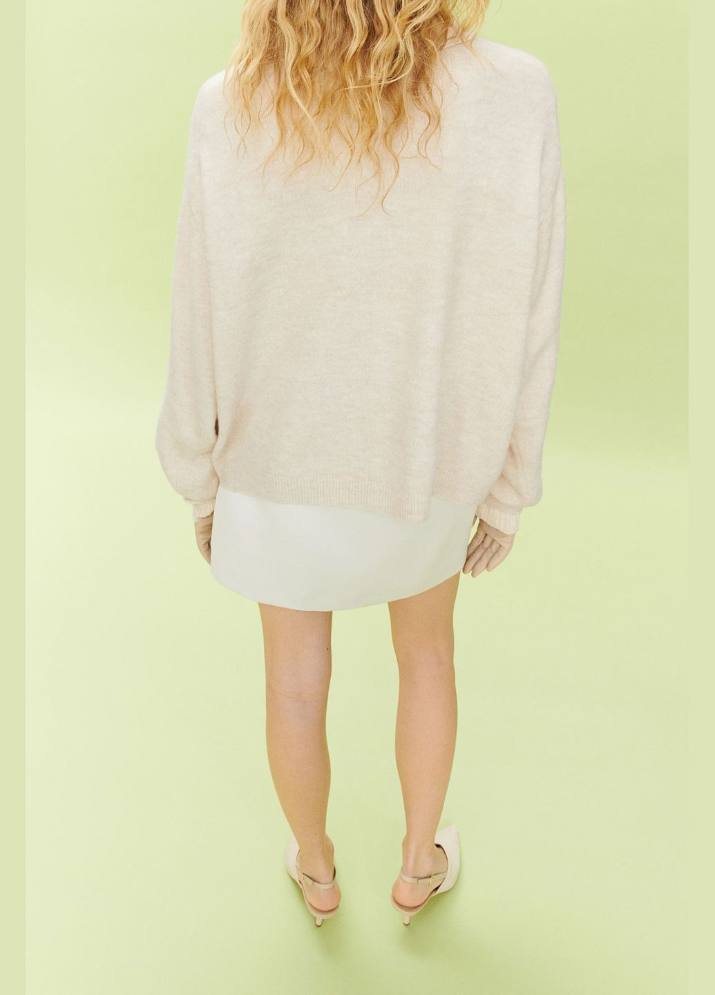 Бежевий демісезонний в'язаний светр H&M