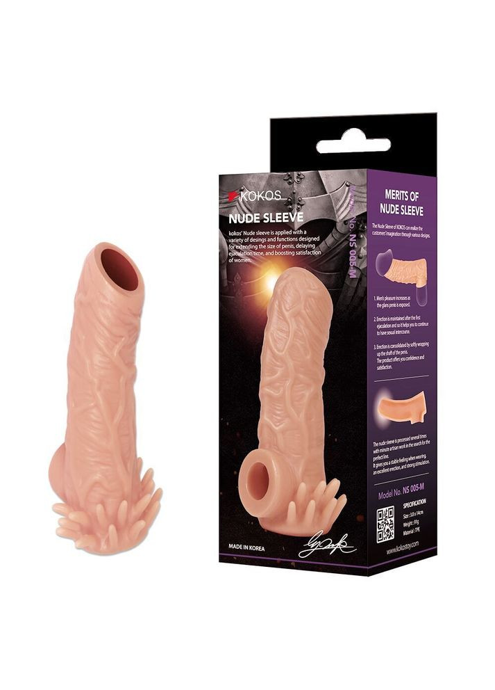 Насадка на член Nude Sleeve NS 005 L - CherryLove Kokos (339868041)