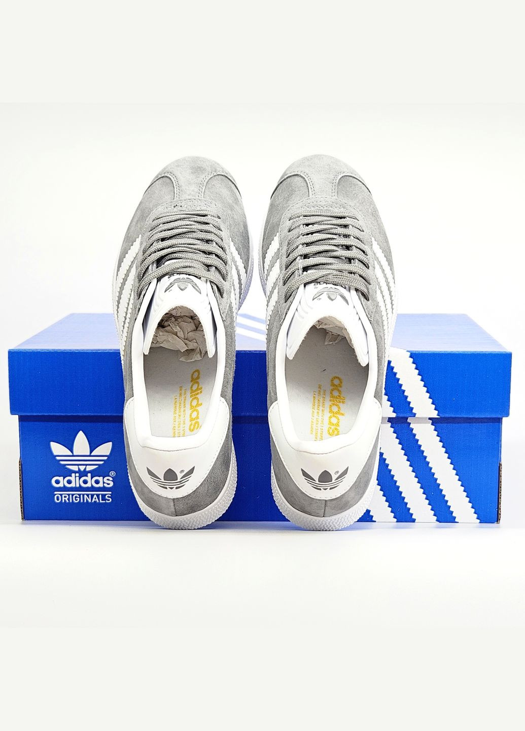 Серые демисезонные кроссовки мужские и женские adidas gazelle gray | адидас газель серые No Brand