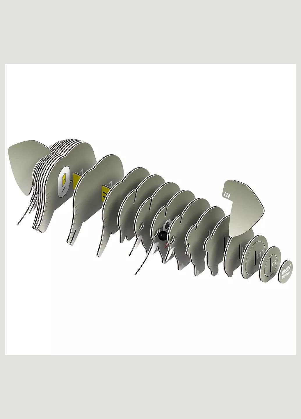 Сборная 3D модель Зоопарк Слон (XEG-010) Eugy (333252831)