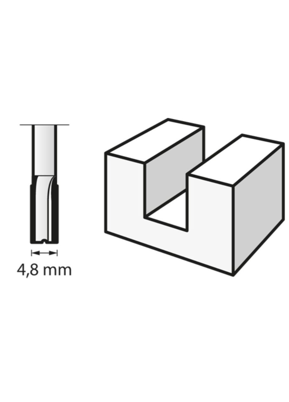 Кромкова фреза (4.8х36 мм) різець для прямого жолоба (21796) Dremel (295042846)