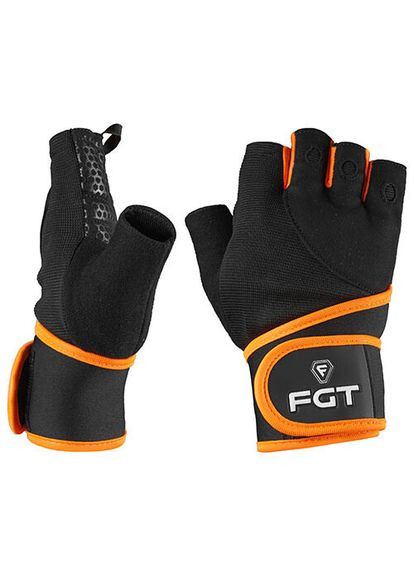 Перчатки атлетические 150707, черный/оранж, размер 2XL FGT (362444872)