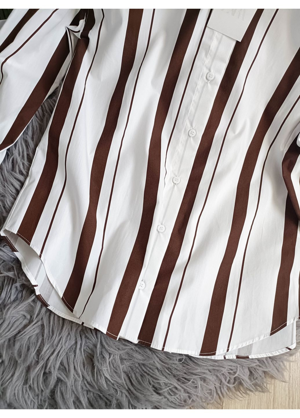 Поплінова смугаста сорочка Zara (353492245)