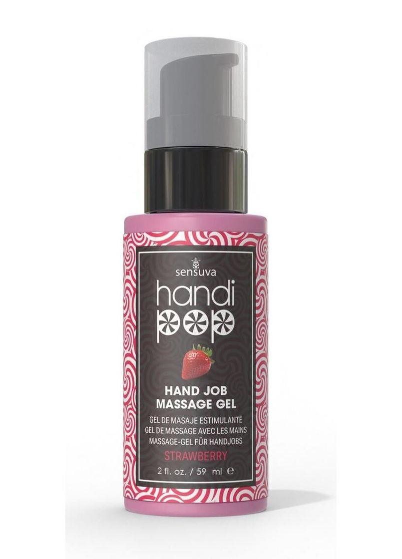 Смачний гель для вишуканих мануальних та оральних пестощів — Handipop Strawberry (59 мл) Sensuva (369780600)