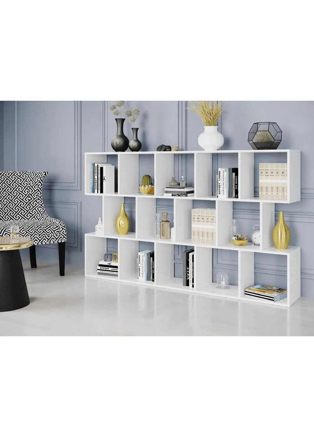 Стелаж для дому, поличка для книг і іграшок, роздільник кімнати на 14 осередків, книжкова шафа L-14 No Brand (371909358)