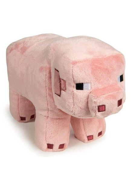 Велика м'яка іграшка Minecraft Свиня Pig 30 см No Brand (285792241)