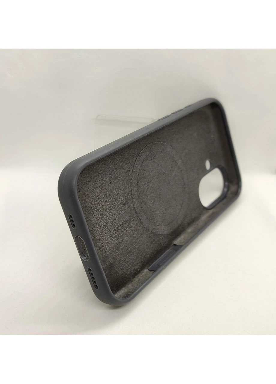 Силиконовый чехол, бампер MAGSAFE для iPhone 16 с микрофиброй No Brand (381180747)