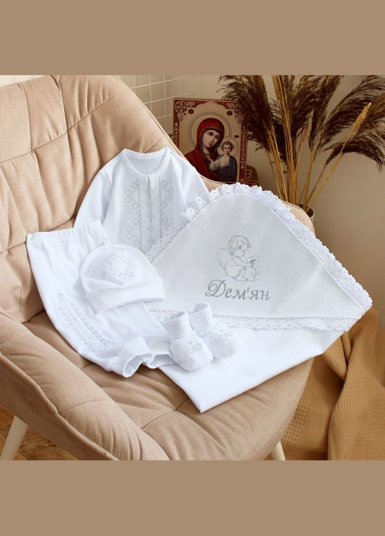 Набор для крещения мальчика с именной крестцой Ladan (333713643)