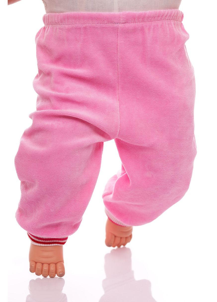 Рожевий зимній костюм з довгим рукавом для велюрової дівчинки з кітті рожевий 74 см (27649) BABYKROHA