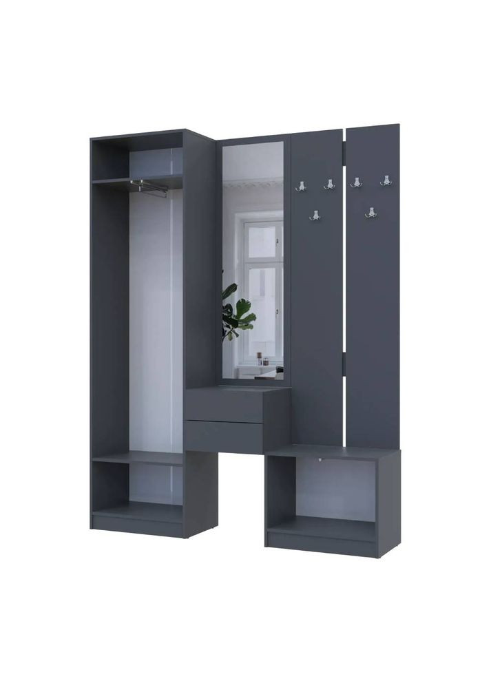 Прихожая Сола (модульная - 3 элемента) / Серая 165х40х215 (DRS-011752) Doros (361998870)