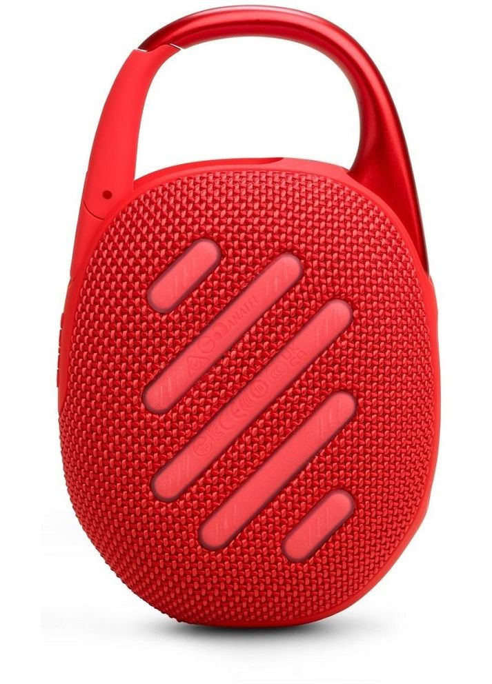 Колонка портативная 1.0 Clip 5 Red, 7B, Bluetooth, питание от аккумулятора, IP67 водонепроницаемая JBL (315350229)