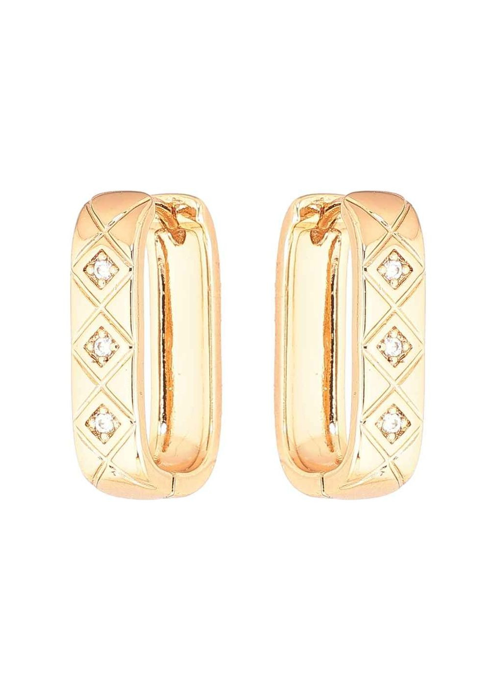 Серьги Позолота 18K колечка «Узор с кристаллами» 284223 Xuping Jewelry (356458258)