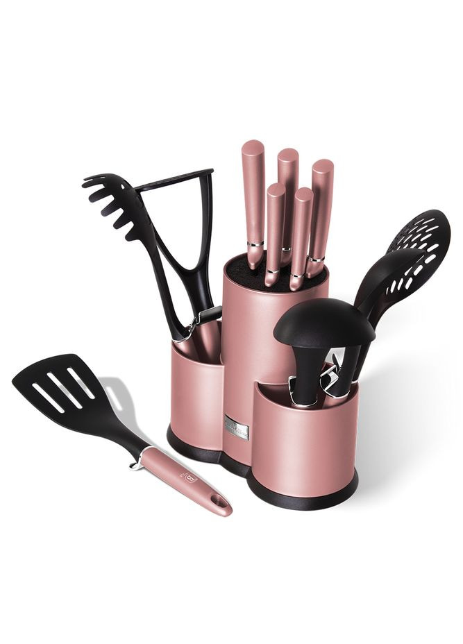 Кухонный набор с подставкой 12 предметов IRose Edition (BH-6252) Berlinger Haus (315142120)