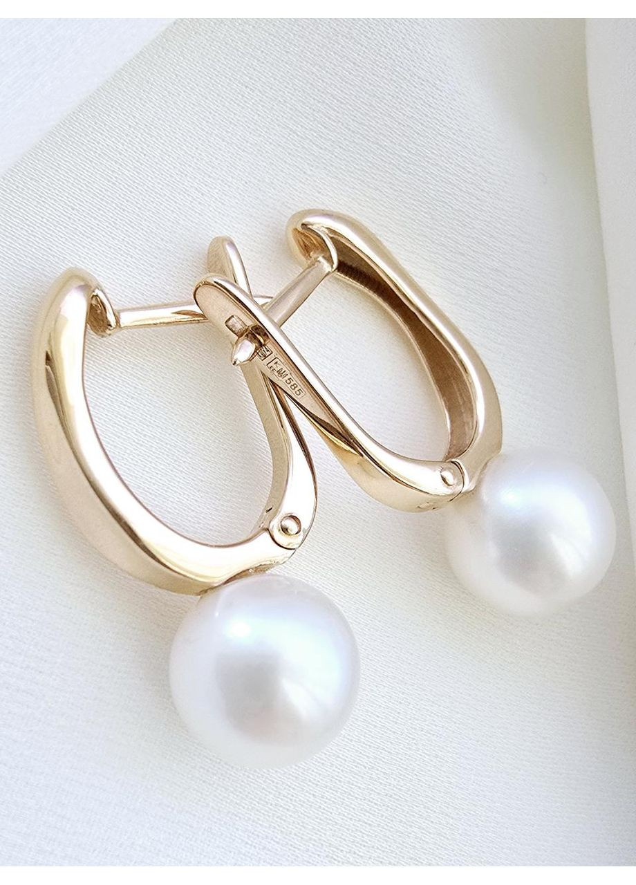 Золотые серьги с жемчугом SOVA 2191338101-1с SOVA jewelry house (354700197)
