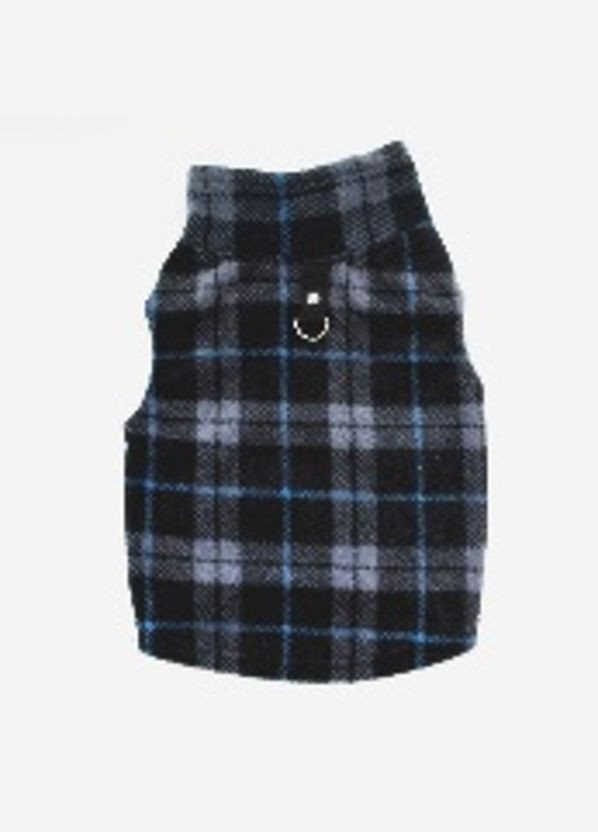 Жилетка для котів з кільцем Pet Style "Клітинка" Чорна S No Brand - (323237157)