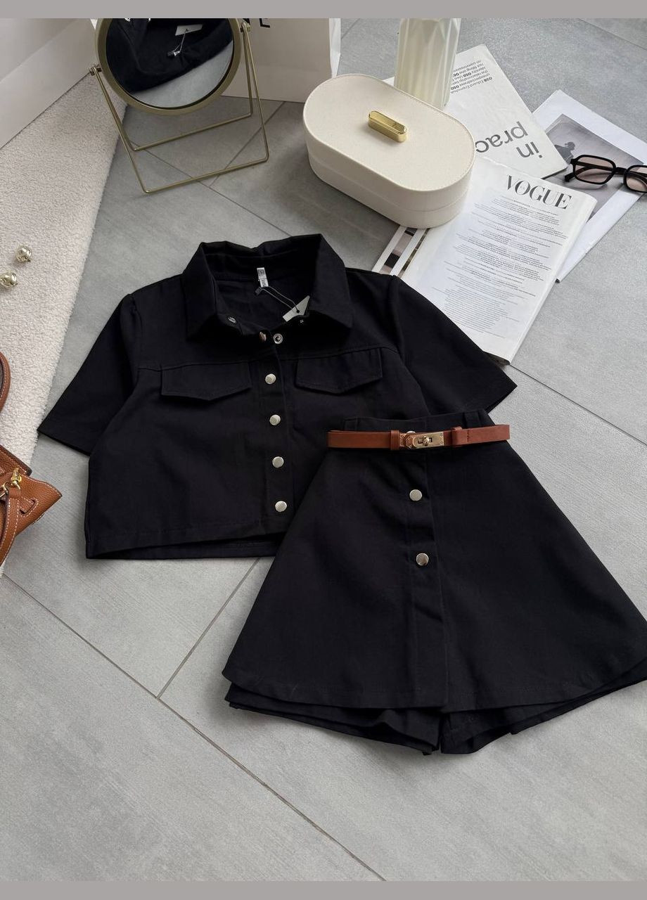 Стильний костюм укорочений піджак та спідниця-шорти Style Point (335418413)