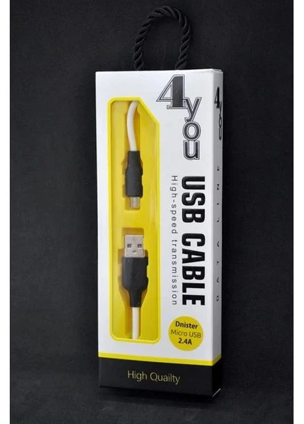 USB-кабель Micro USB Dnister (2.4A, Silicon Perfect, 2 м) 4You (386417955)