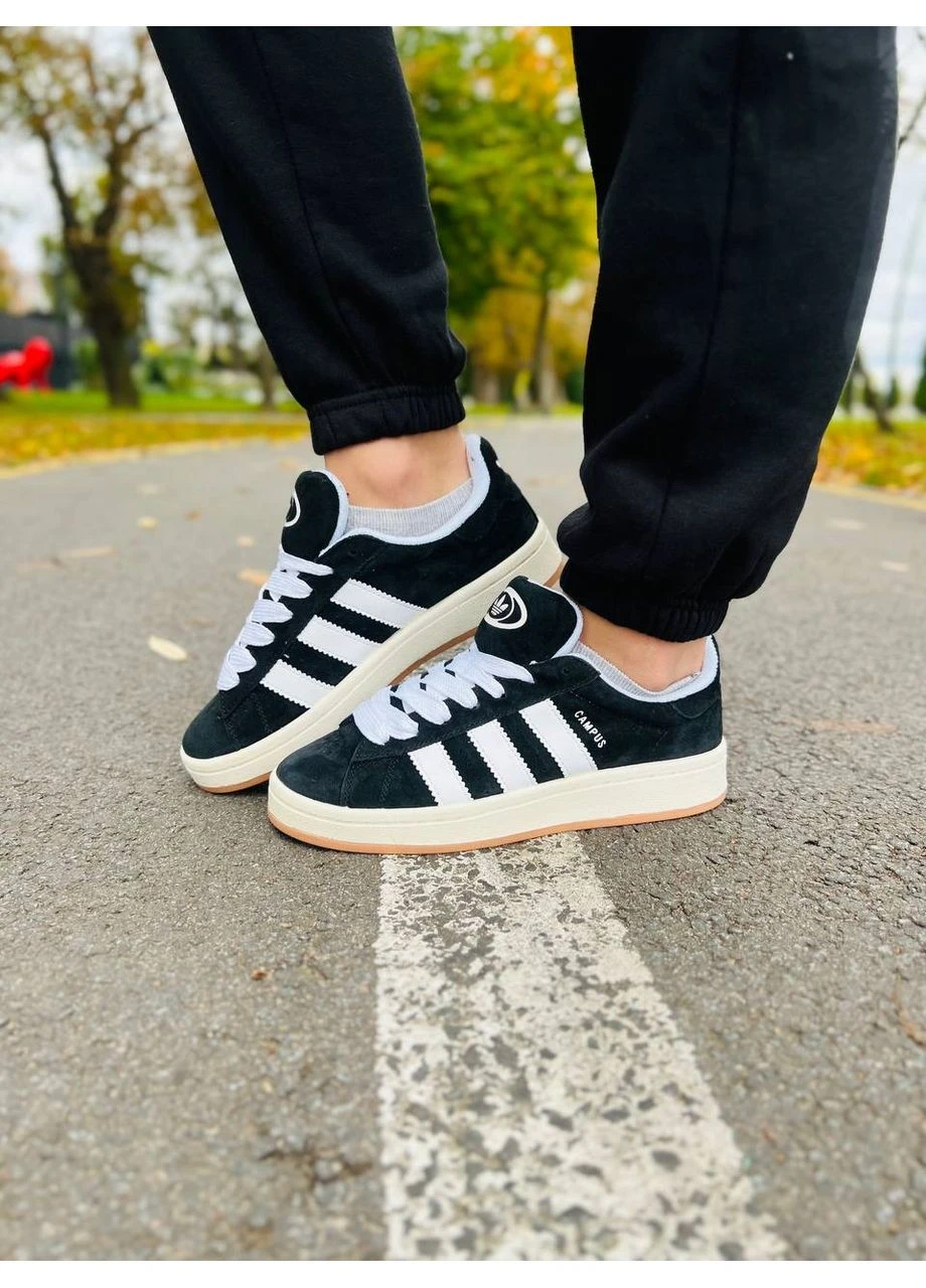 КРОСІВКИ ЖІНОЧІ ADIDAS CAMPUS 00S CORE BLACK АДІДАС КАМПУС ЧОРНІ No Brand чорні демісезони (392006833)