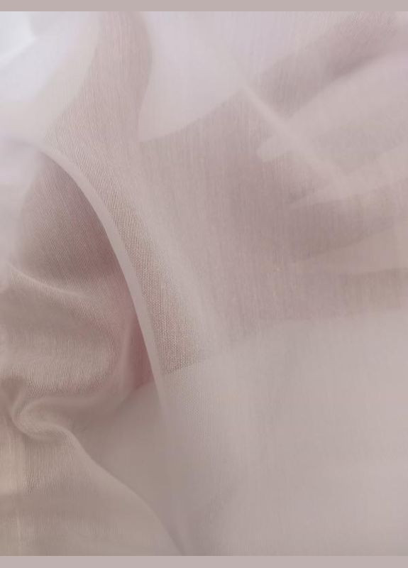 Тюль лен Белый на подхватах готовый сшит на окно, гардина на тесьме 450*260 Hanna (344575010)