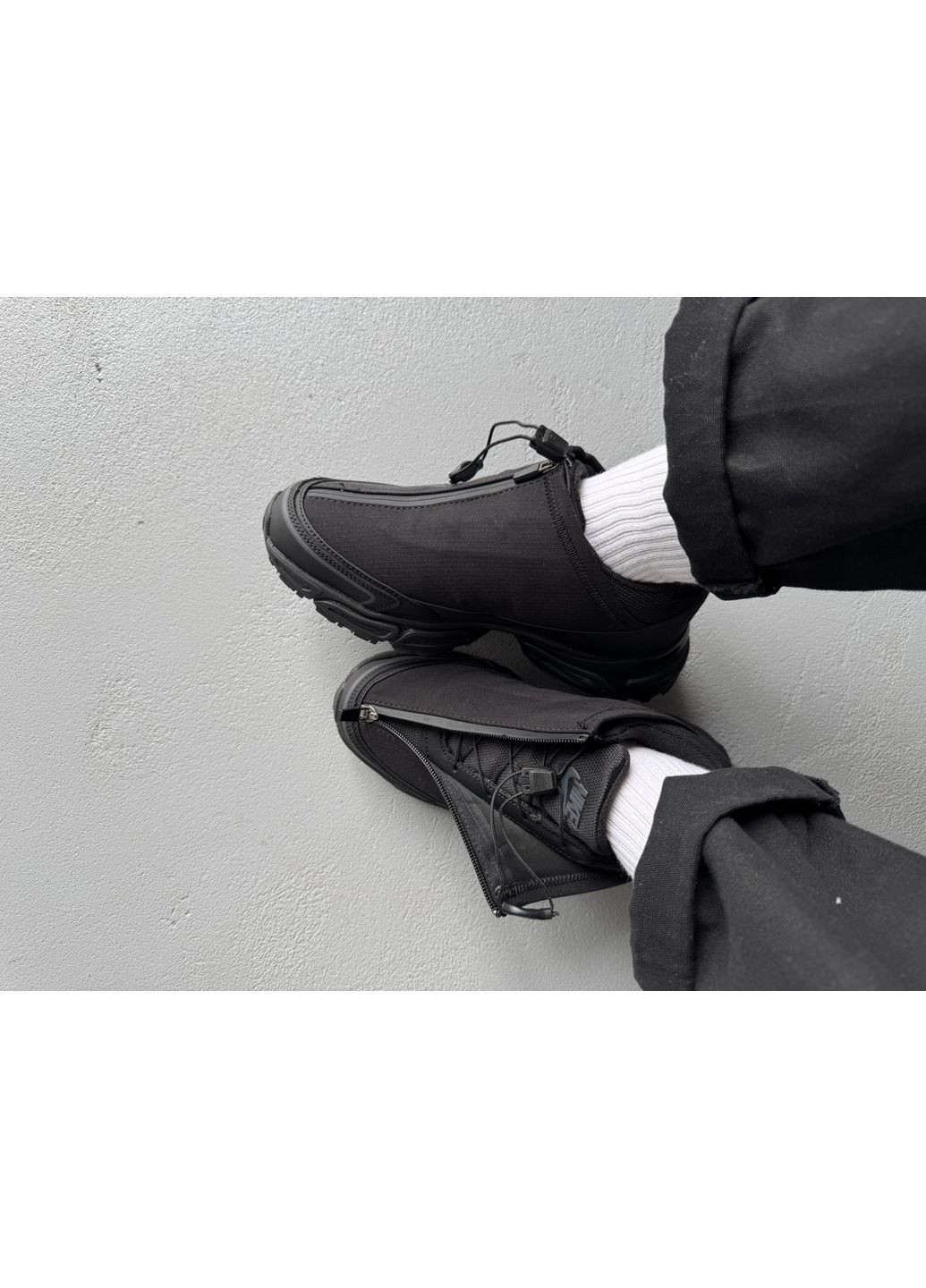 Чорні Осінні кросівки чоловічі Nike Zoom Pulse Cordura Black Winter Fur | Найк Зум Пульс Кордура