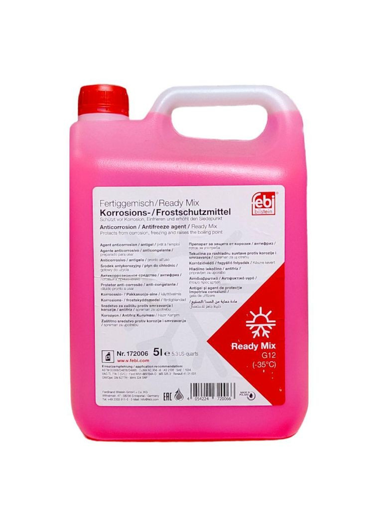 Антифриз Readymix G12 красный (-35°C готовый к применению),5л Febi Bilstein (360876249)