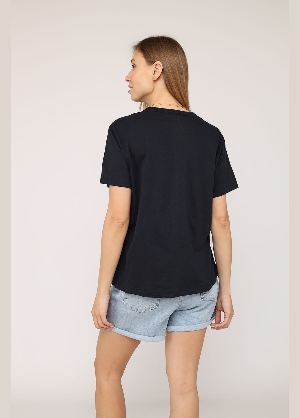 Футболка с коротким рукавом женская цвет синий CB-00272841 Yuki - (333801858)