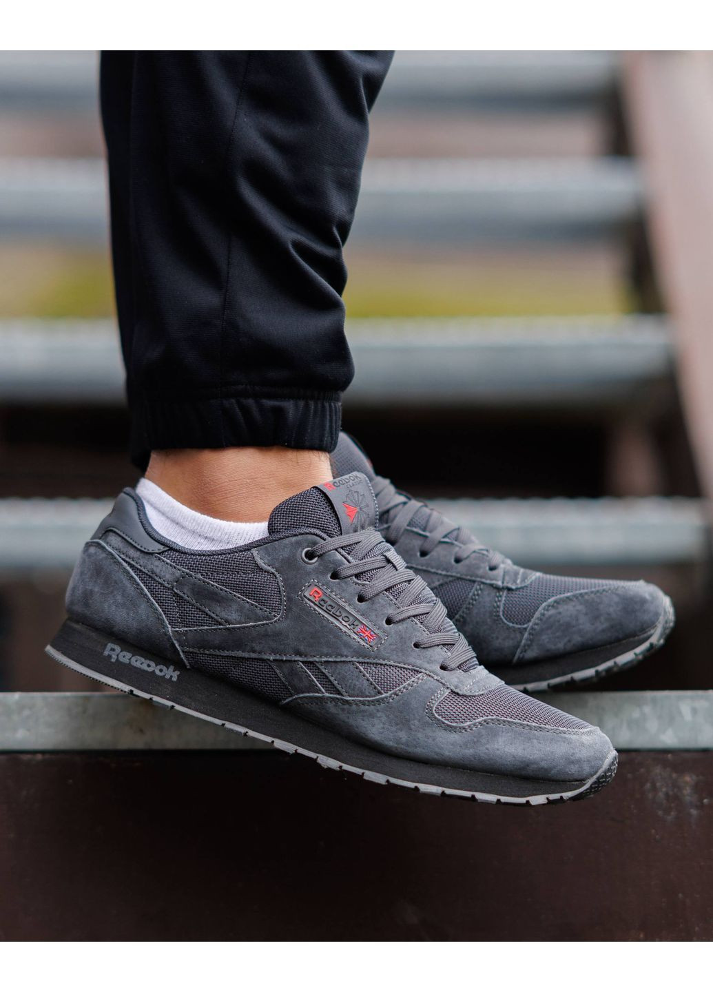 Reebok Classic Leather Light Grey (КОПІЯ) No Brand сірі всесезони (372075121)