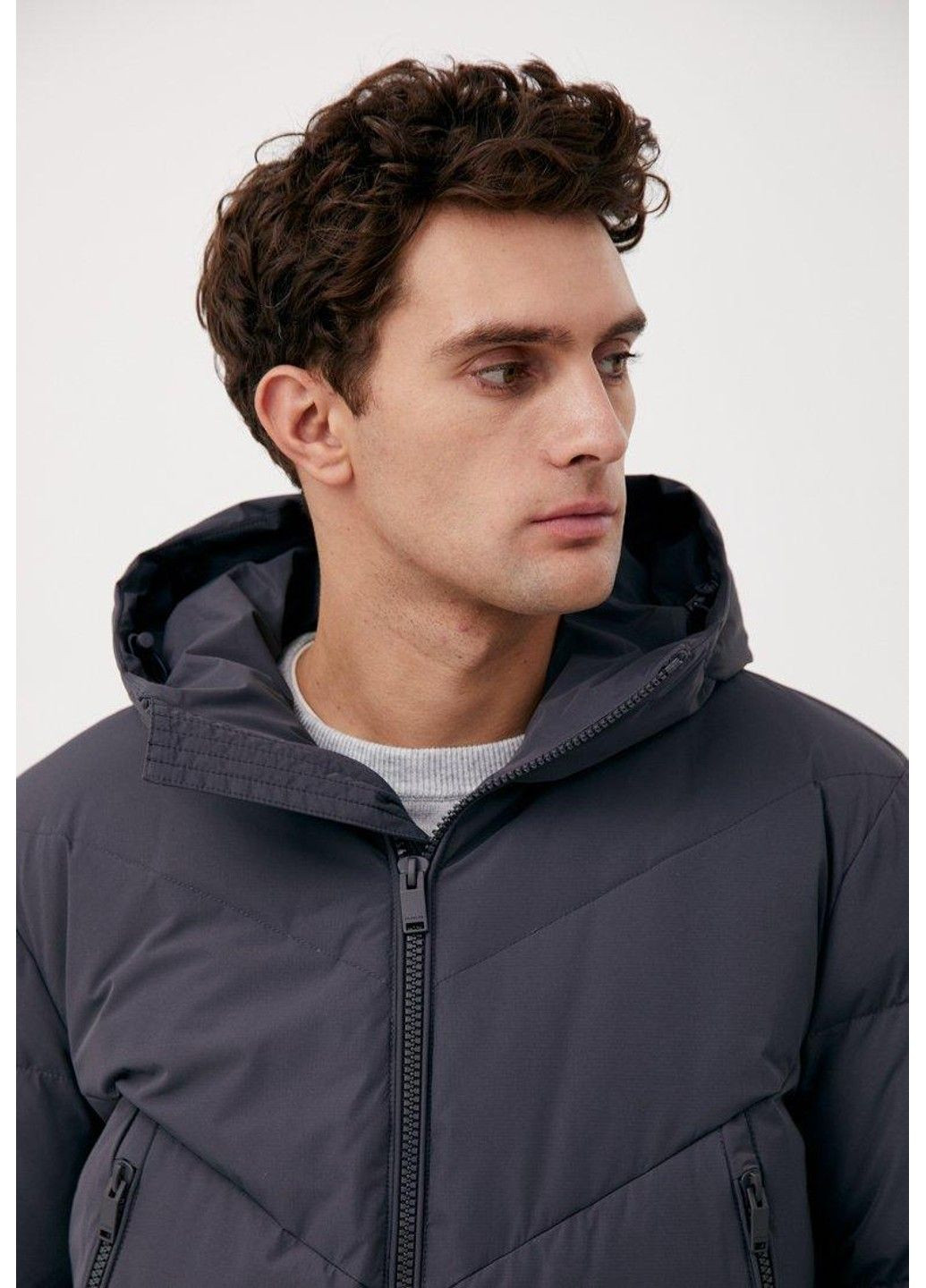 Сірий зимній Пуховик Finn Flare