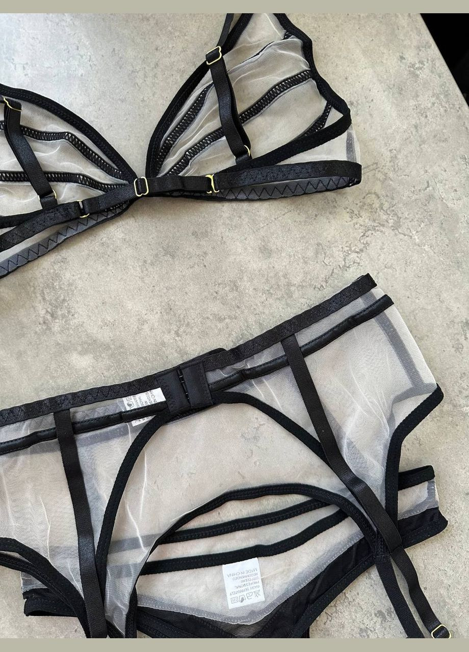 Чорний демісезонний комплект білизни No Brand