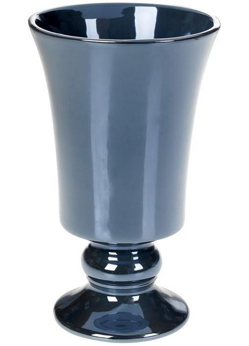 Ваза керамическая "Кубок" 20см серый перламутр Bona (329896182)