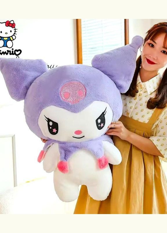 М'яка дитяча іграшка Куромі аніме 30 см, плюшева іграшки для дітей Kuromi Hello Kitty фіолетова Kiki (313442963)