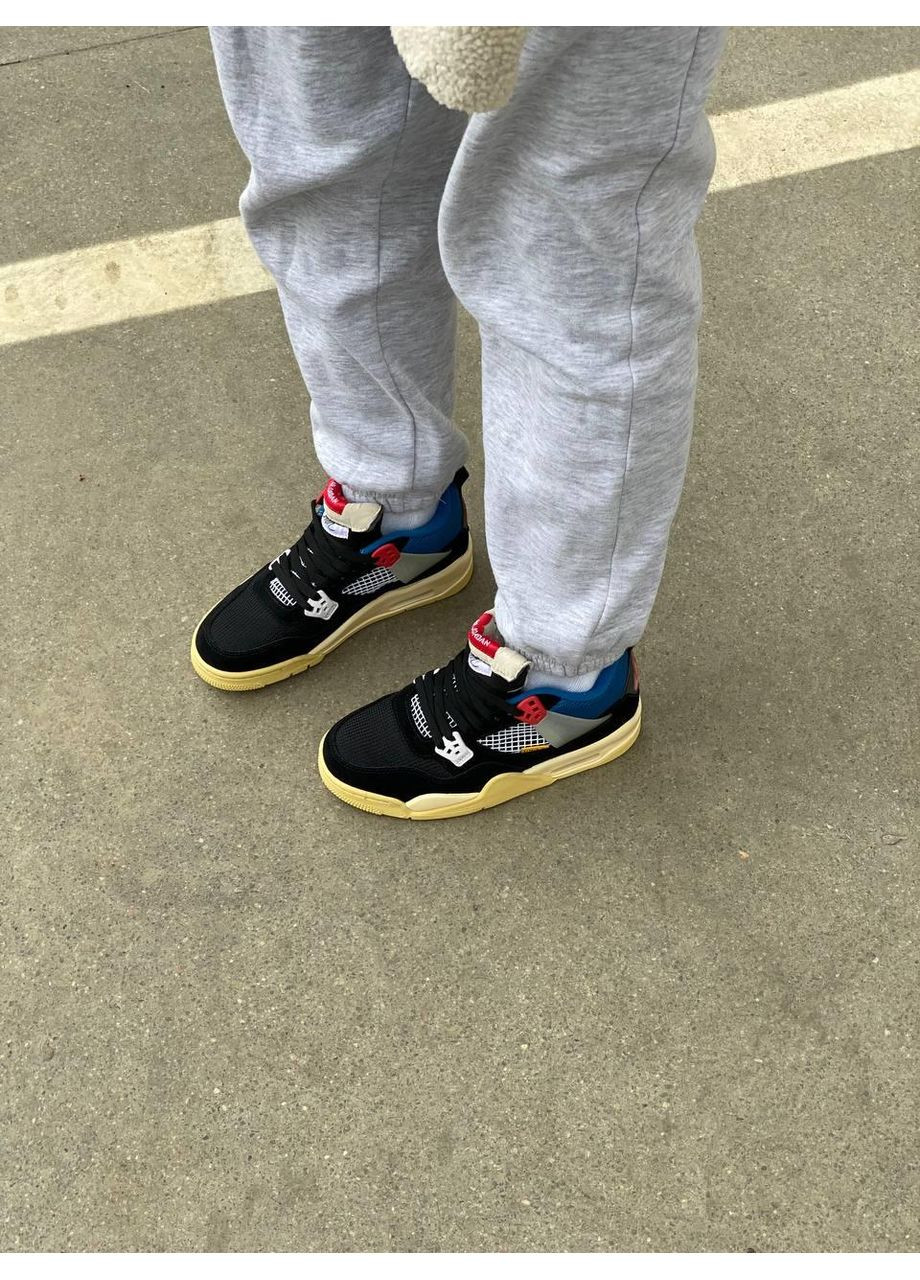 КРОССОВКИ ЖЕНСКИЕ NIKE AIR JORDAN RETRO 4 OFF NOIR НАЙК АИР ДЖОРДАН No Brand чёрные демисезоны (367176167)