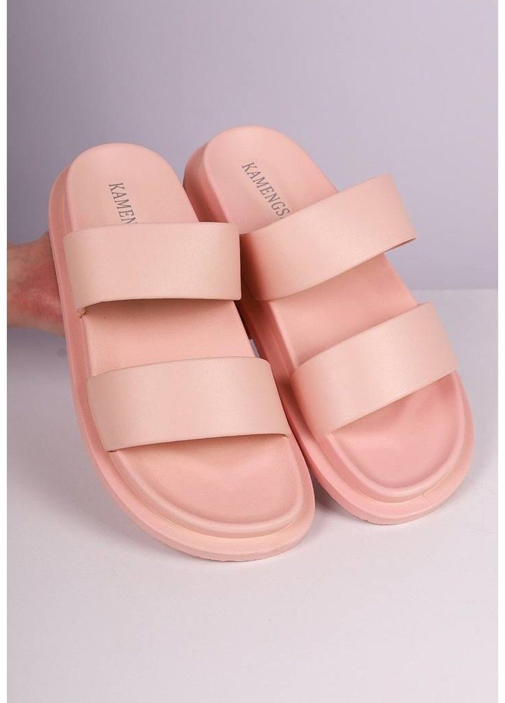 Розовые шлепанцы женские розовые Kamengsi