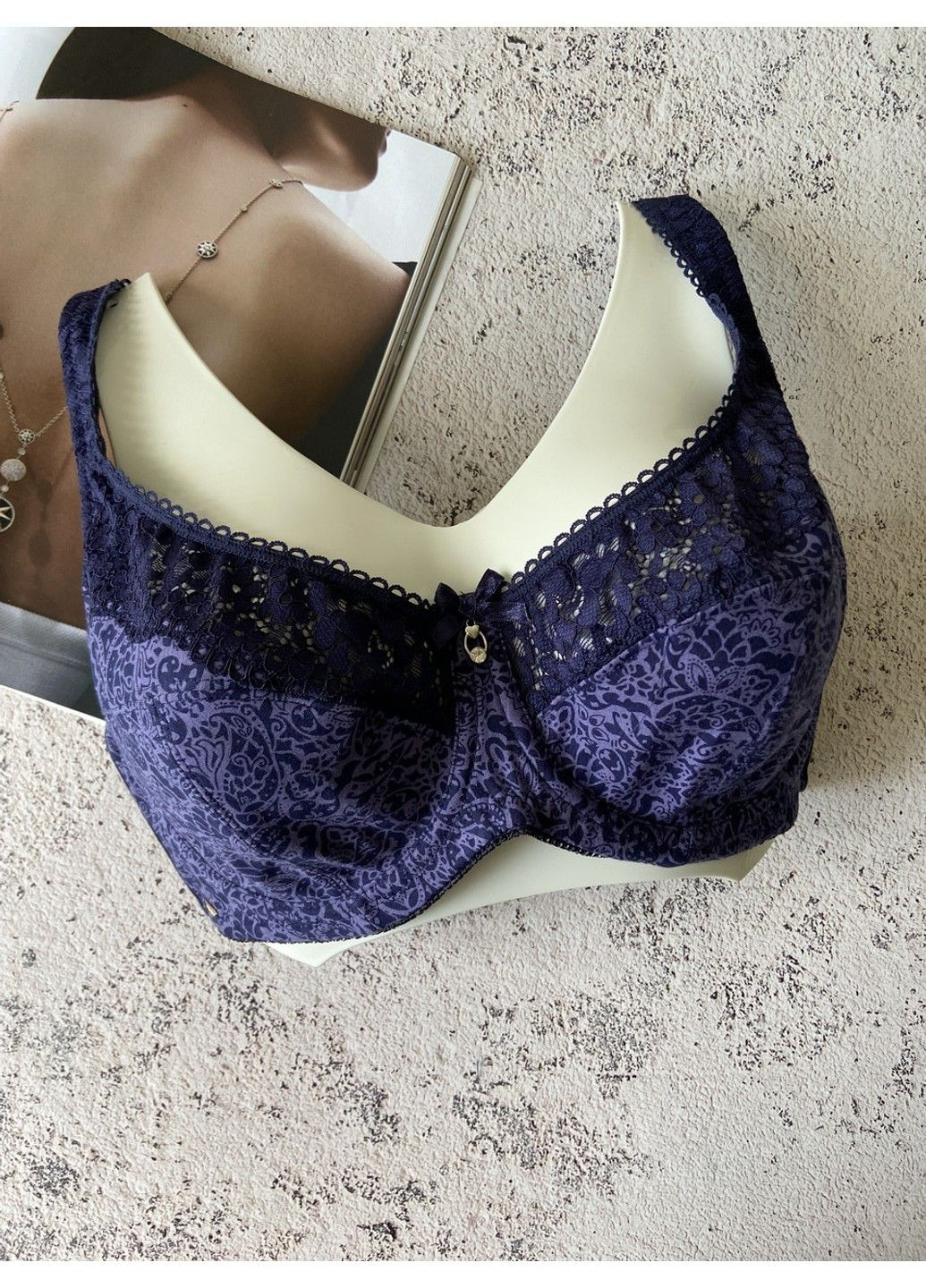 Синий синий бюстгальтер без поролона на чашку е Lanny Mode