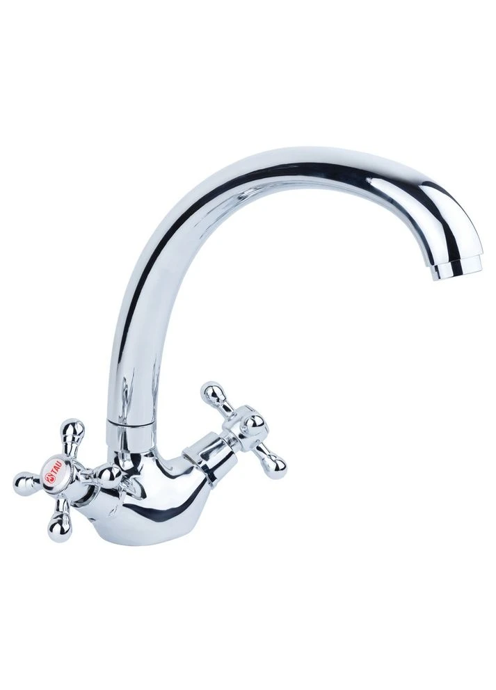Смеситель VD 1/2" для кухни гусь ухо на гайке (VD4B461C) TAU (299313635)