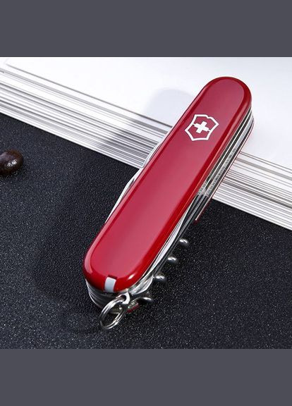 Комплект Ніж Huntsman Red 1.3713 + Чохол з ліхтариком Police Victorinox (317304706)