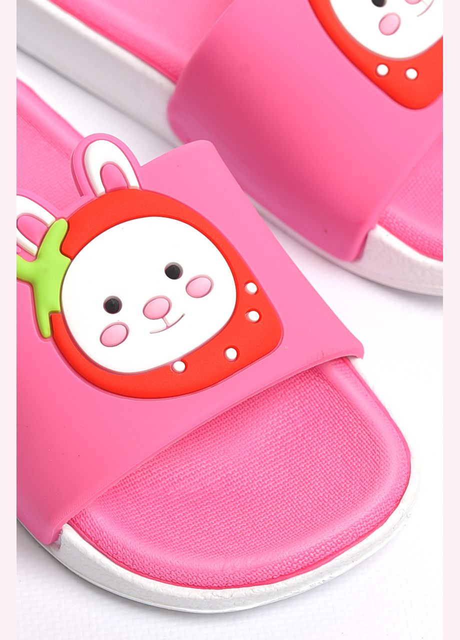 Шльопанці дитячі рожевого кольору з малюнком Let's Shop (296198978)