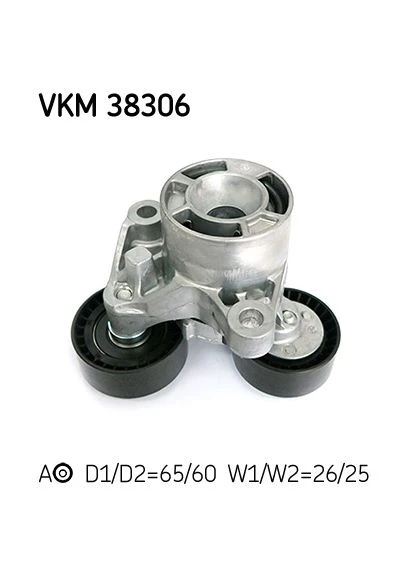 Ролик натягувача ременя SKF VKM 38306 (399927988)
