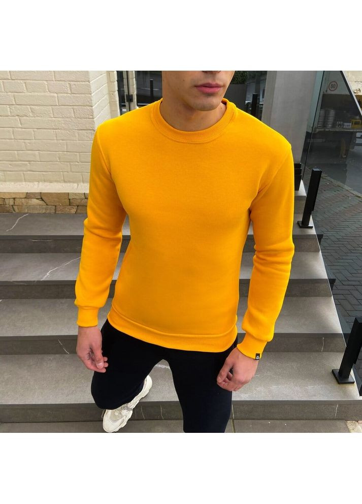 Жовтий світшот 007 зима жовтий Pobedov однотонний без декору (364864061)