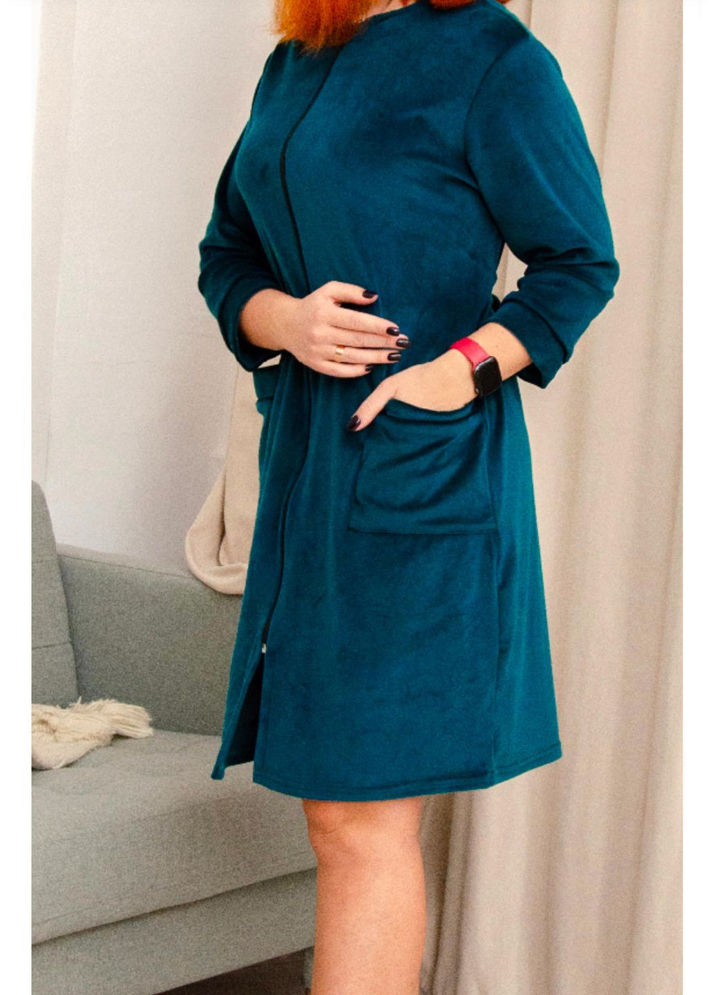 Жіночий халат з велюру No Brand (315436578)