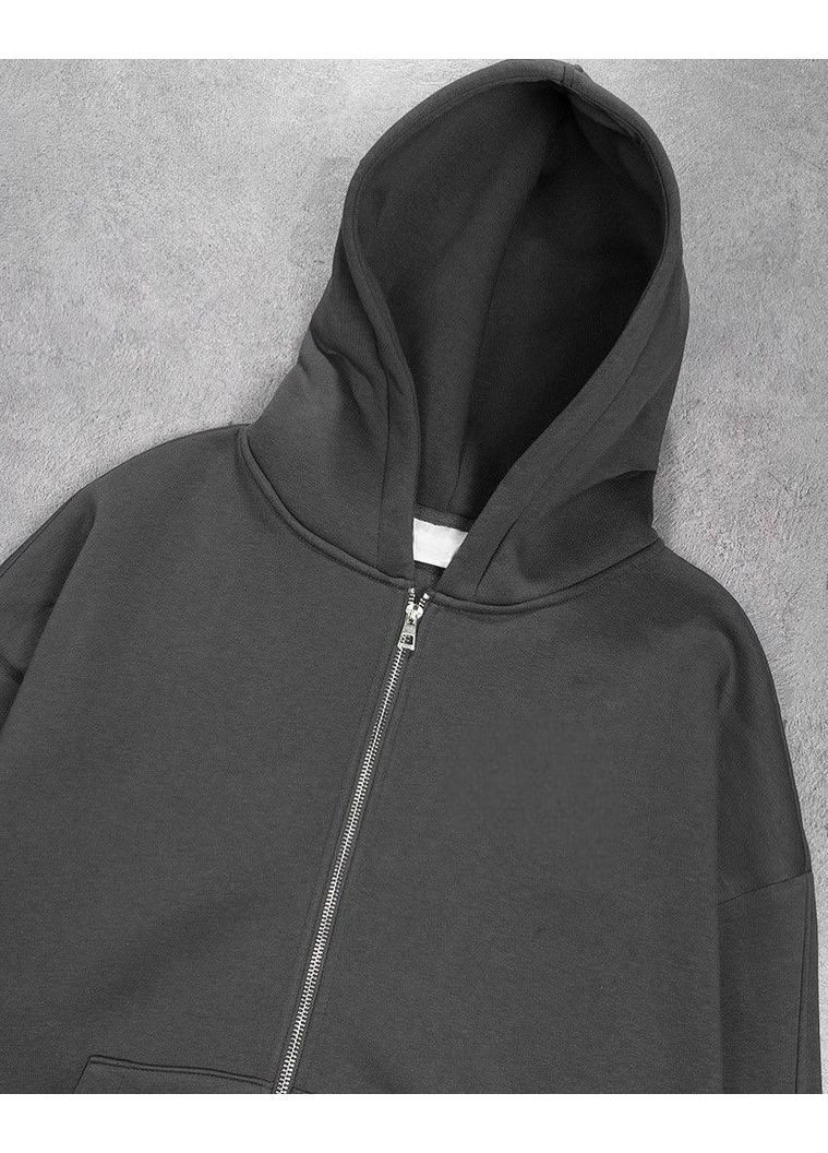 Стильний чоловічий спортивний зимній костюм графітовий No Brand (366439834)