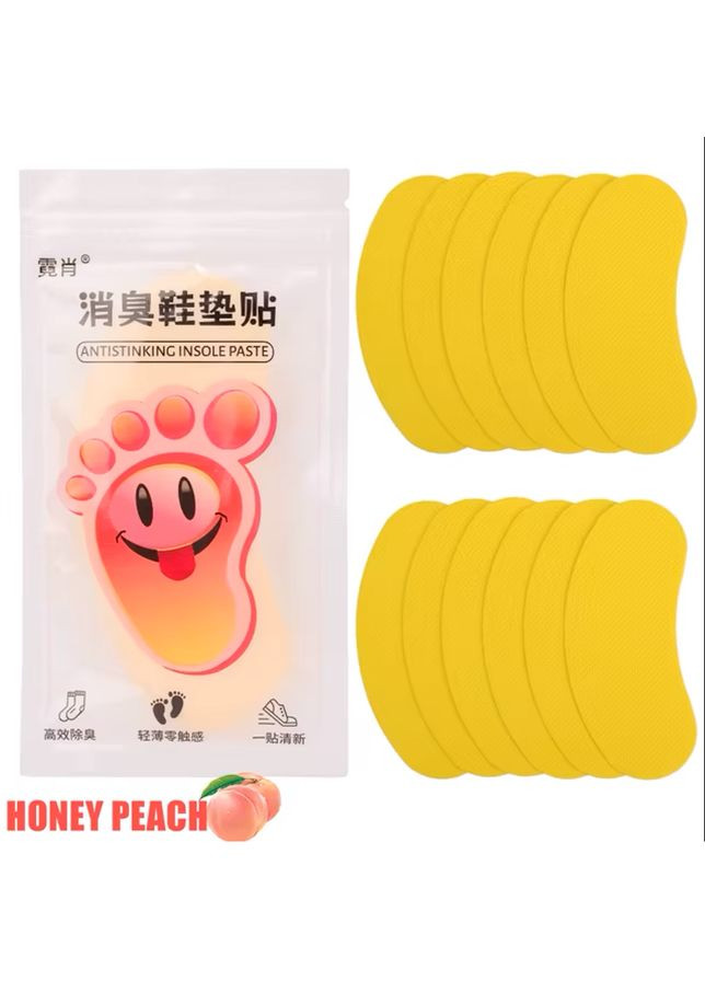 Пластырь ароматический для обуви и ног с запахом медового персика 12 штук в упаковке Pan (315831379)