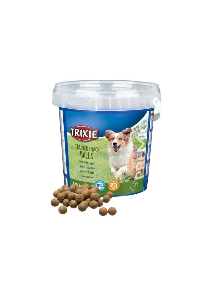 Ласощі для собак Premio Trainer Snack Poultry Balls кульки з птицею відро пластик 500 г Trixie (399750048)