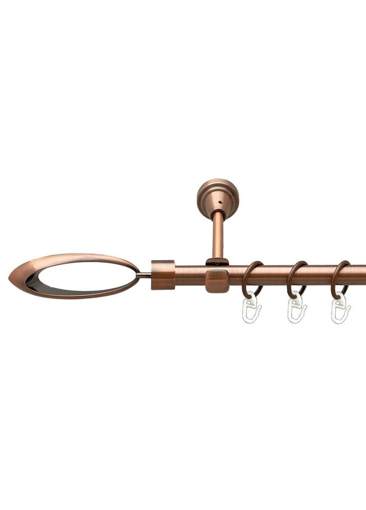 Карниз Венеція металевий однорядний відкритий гладка труба Мідь 16 мм 300 см (00-00019271) ORVIT (300688100)