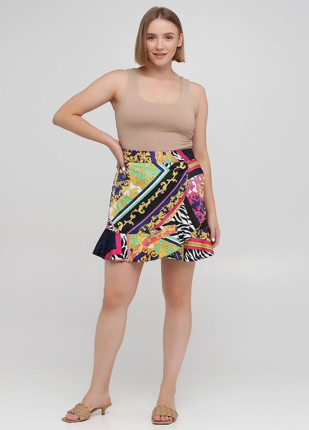 Разноцветная с рисунком юбка C&A
