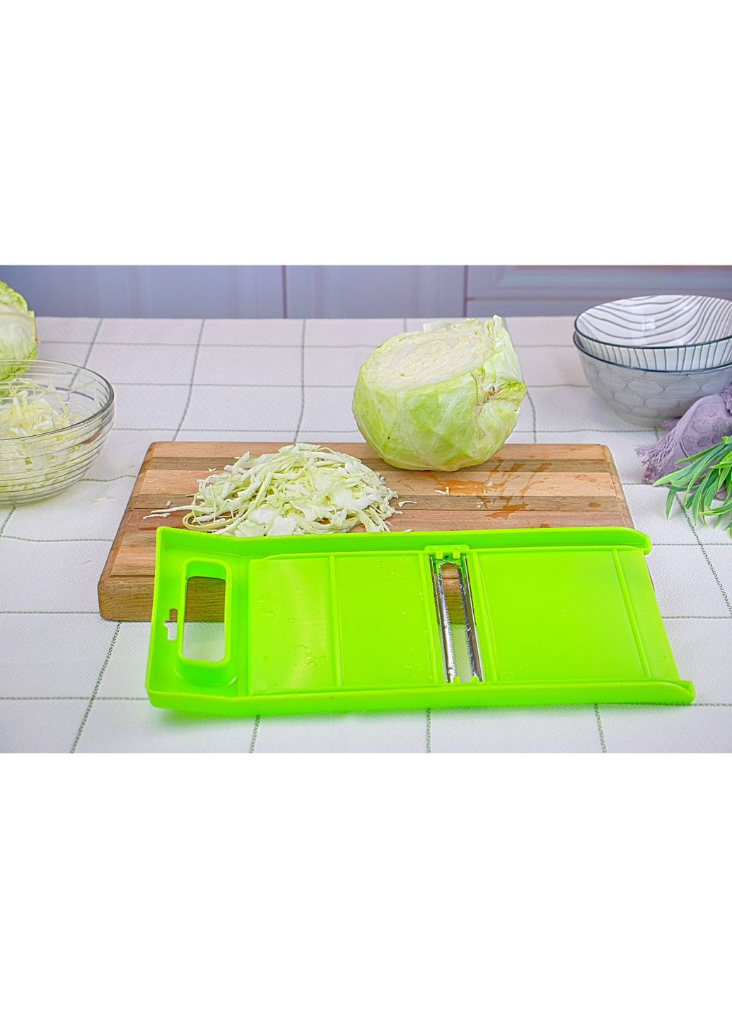 Ручная пластиковая шинковка с плавающим лезвием (34х14.5 см) Kitchette (327366488)