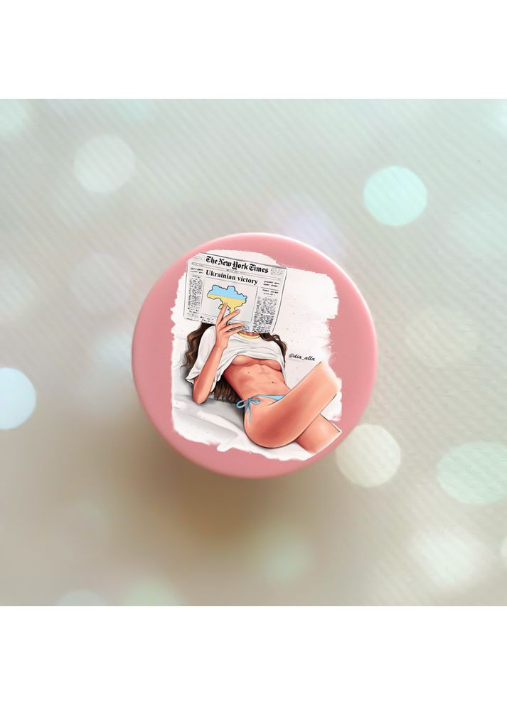 Держатель для смартфона / планшета попсокет Popsocket:: Девушка с газетой (принт 31) Creative (360689693)